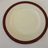 Digoin sarreguemines opaque porcelain dinner plates, pasteur pattern