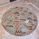 Tapis rond marocain - tapis rond personnalisé - tapis gris - tapis rond
