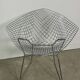 Diamond Bertoia armchair in chrome metal vintage 80