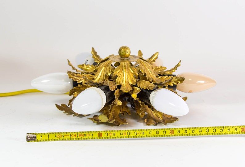 Recessed ceiling lamp with floral shape of Italian design 50s