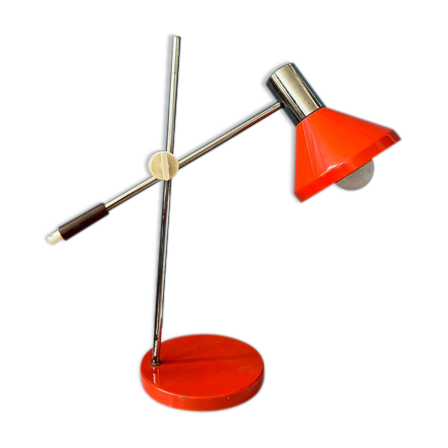 Mid-century red desk lamp