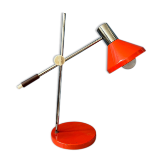 Mid-century red desk lamp