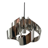 Chrome steel pendant lamp 70s