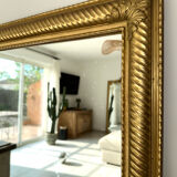19th-century antique gilded mirror.