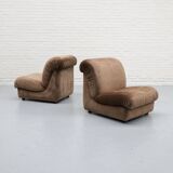 Italian Mimo Padova Lounge Chair Chenille 1970s