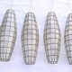 62cm spindle light fixture mother-of-pearl and brass from the 70s