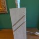 Travertine lamp foot with its original lampshade