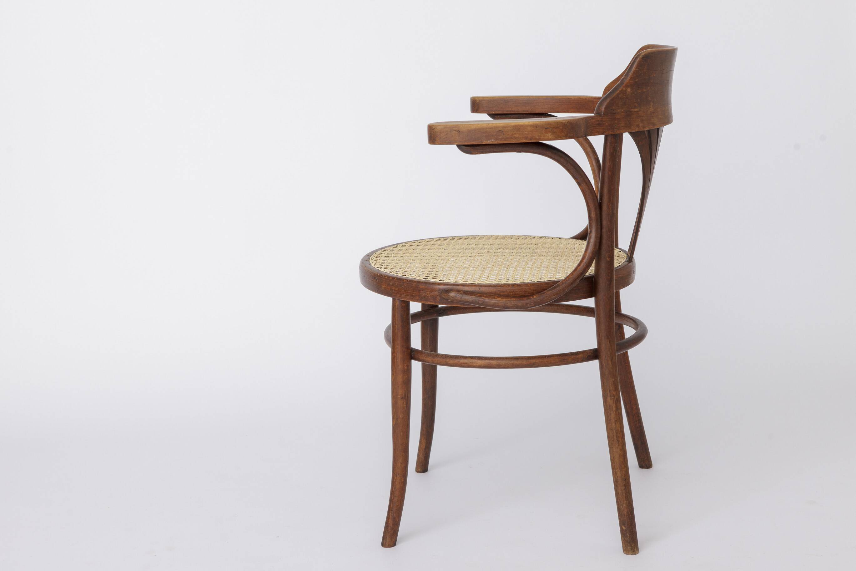 Vintage Bentwood Chair by Fischel Austria 1940s-1950s | Restored Beech Wood