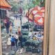 Old painting Oil Paris Montmartre signed André Michel 70's