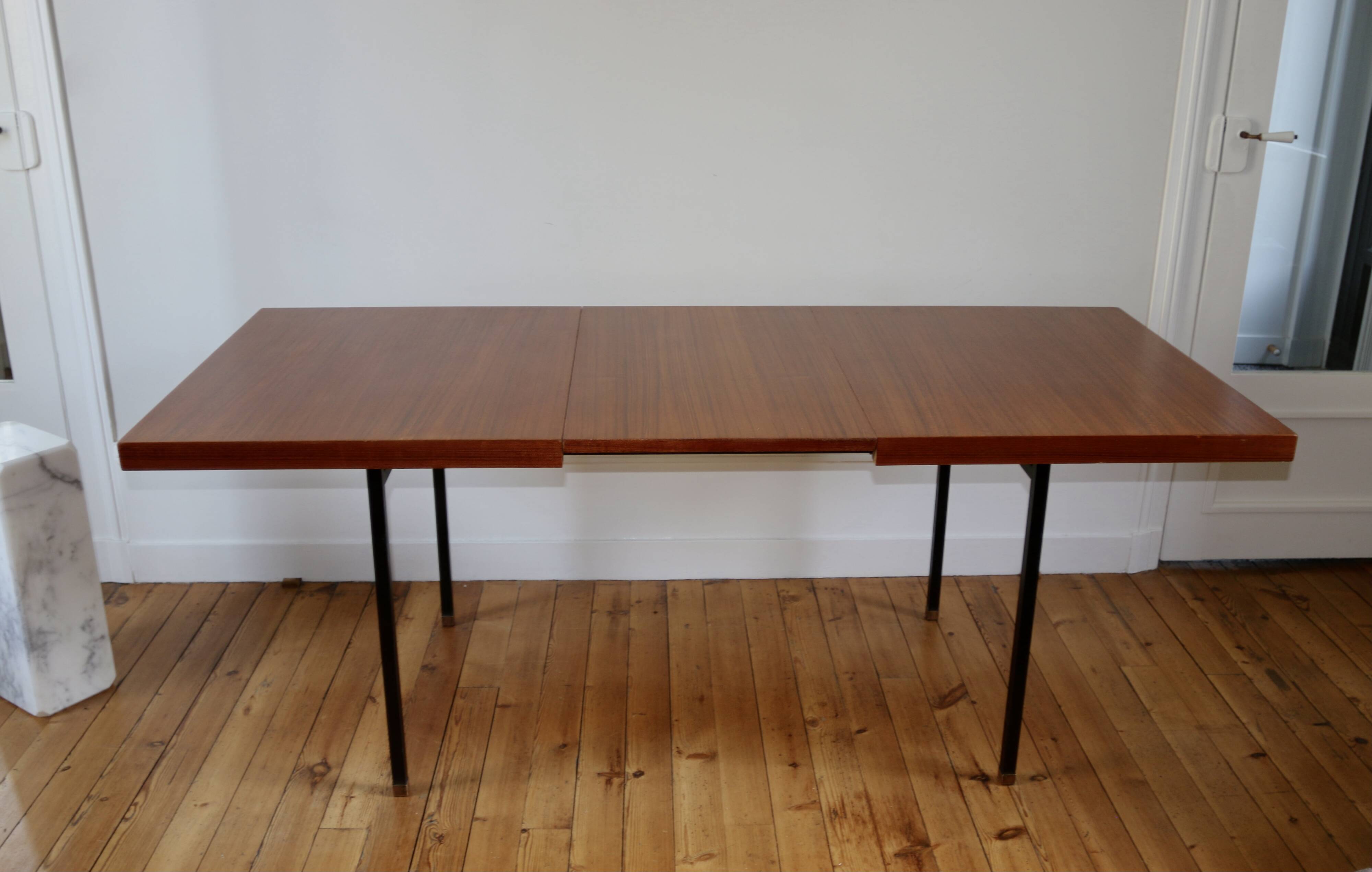 Vintage modernist teak table Paul Geoffroy Roche Bobois 1960s