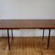 Vintage modernist teak table by Paul Geoffroy for Roche Bobois, 1960.