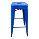Genuine tolix h75 industrial metal bar stool, stackable, blue.