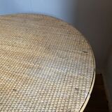 Rattan and bamboo table 60s
