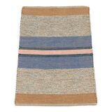 Tapis liège, laine et coton, handmade, 120x80 cm