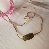 Pink shell and opaline pearl lamp, Saint-Jacques, France, 1970