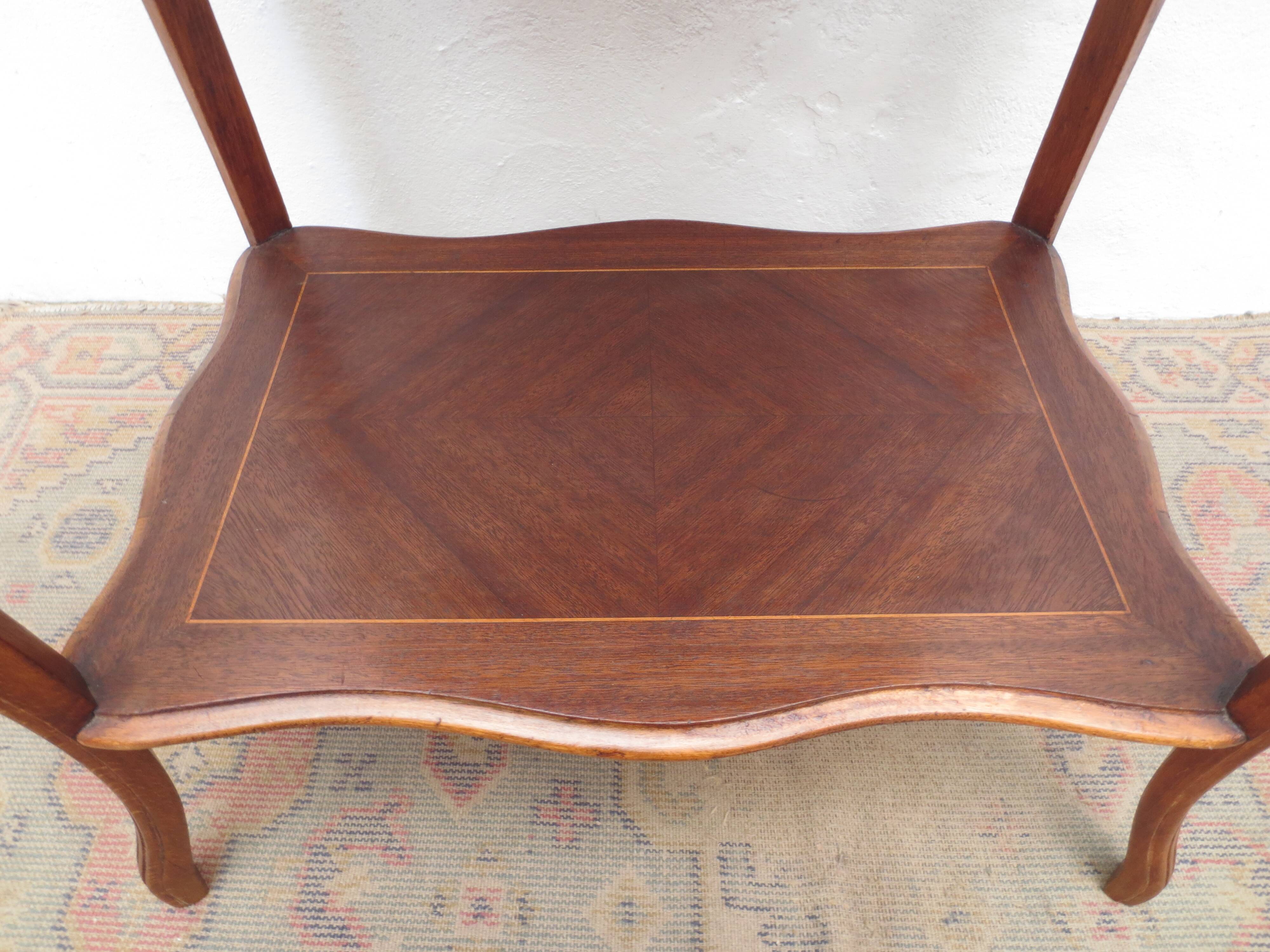 Former walnut marquetry sewing basket