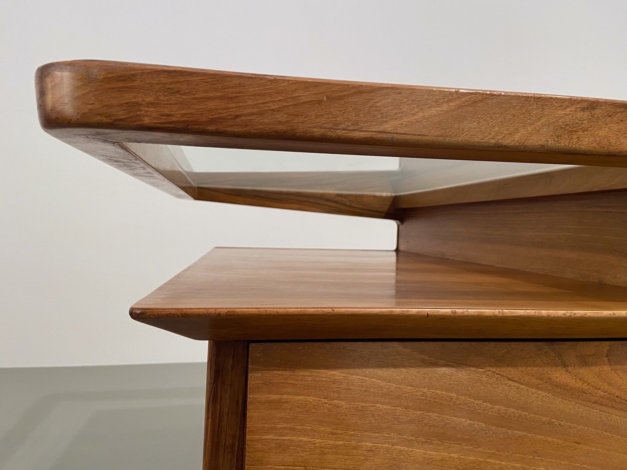 Writing Desk by Silvio Cavatorta in solid Walnut, Italy, 1950's