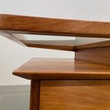 Writing Desk by Silvio Cavatorta in solid Walnut, Italy, 1950's