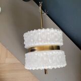 50s molded glass pendant light
