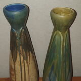 Paire de vases en grès flammé