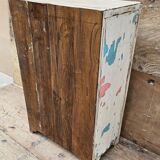 Ancien chevet - cabinet tribal en teck birman