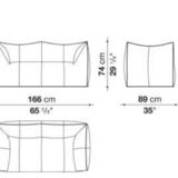 Sofa, armchair and bambole pouf