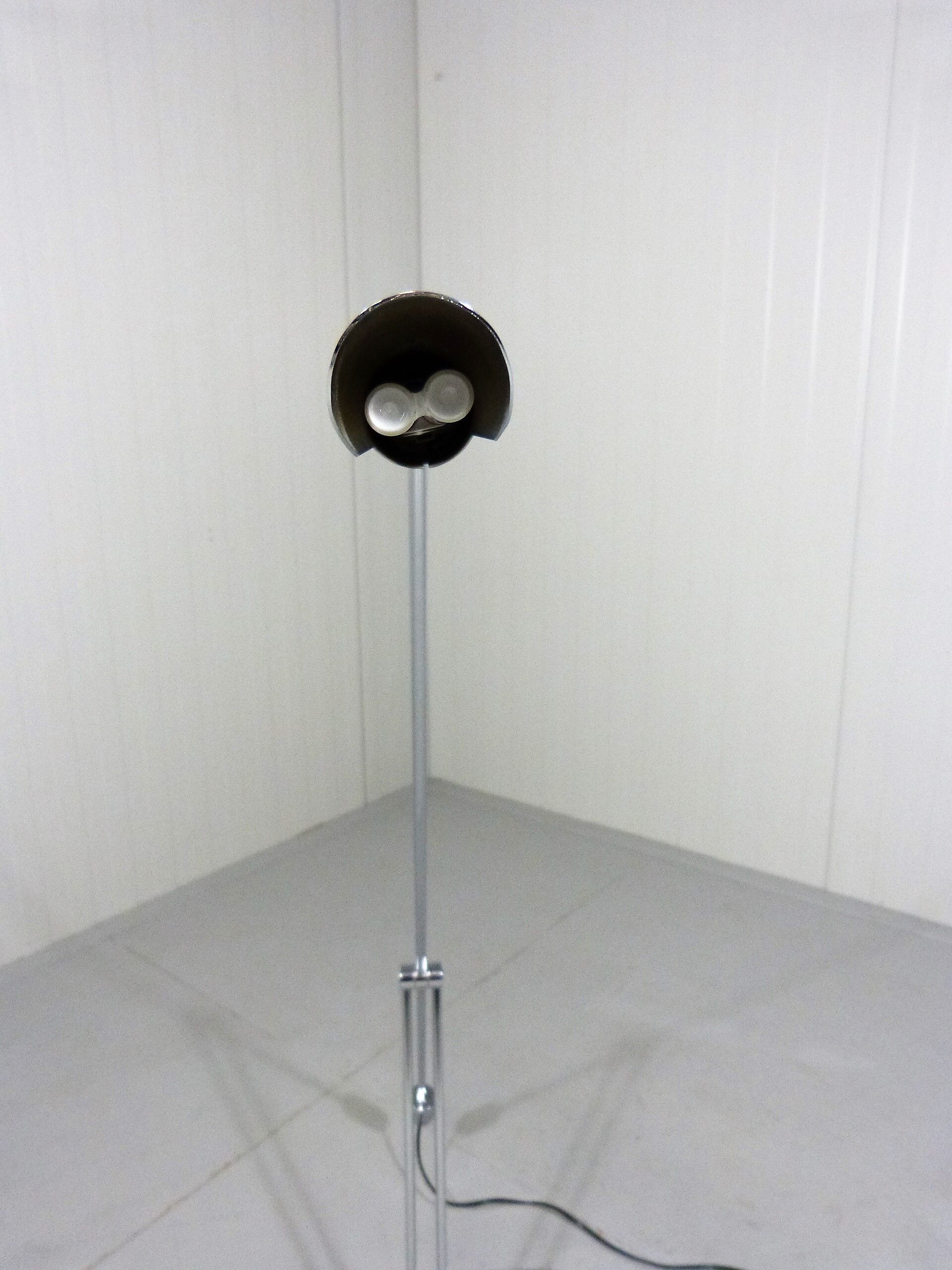 1970's Chrome Plated Floor Lamp by Abo Randers, Denmark