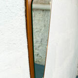 Asymmetric mirror teak 37x76cm