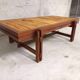 Vintage coffee table in wood and ceramics of Vallauris 60s 70s