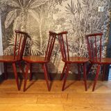 Set of 4 Scandinavian teak chairs.