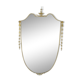 Mid-century Italian mirror in brass. Italy 1950s