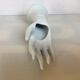 White hand vertical or horizontal soliflore ring