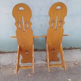 Pair of "country" side chairs