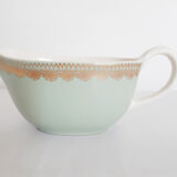 Villeroy and Boch food service, white and green faience, Mettlach, France Saar