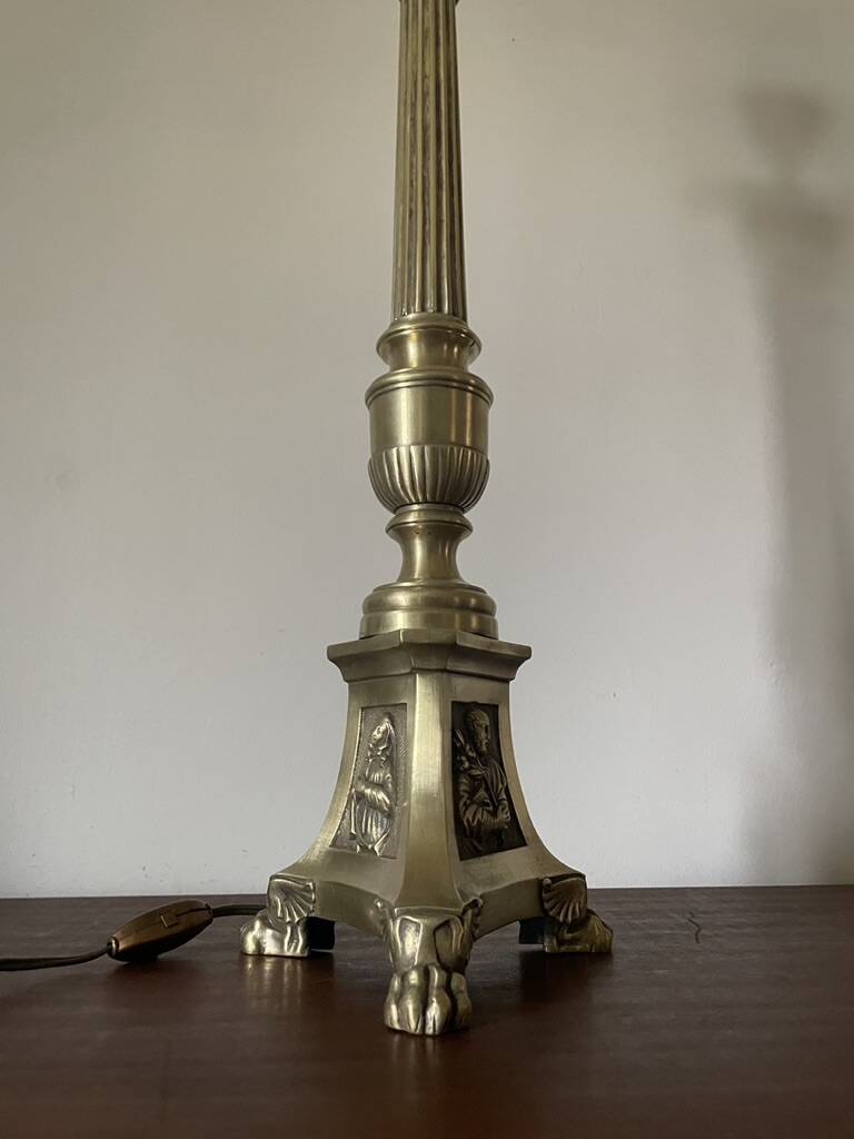 Old church tripod lamp base