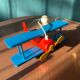 Airplane wooden pendant light