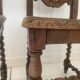 Pair of 2 Henri II neo-renaissance carved lion head chairs