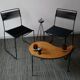 Paire de chaises spaghetti scoubidou noires années 70