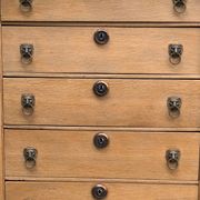 High Empire chest of drawers in solid raw oak