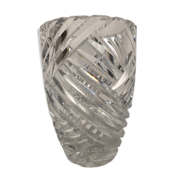Vase en cristal taillé