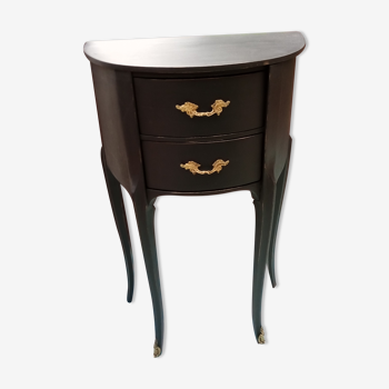 Table de chevet patine noire