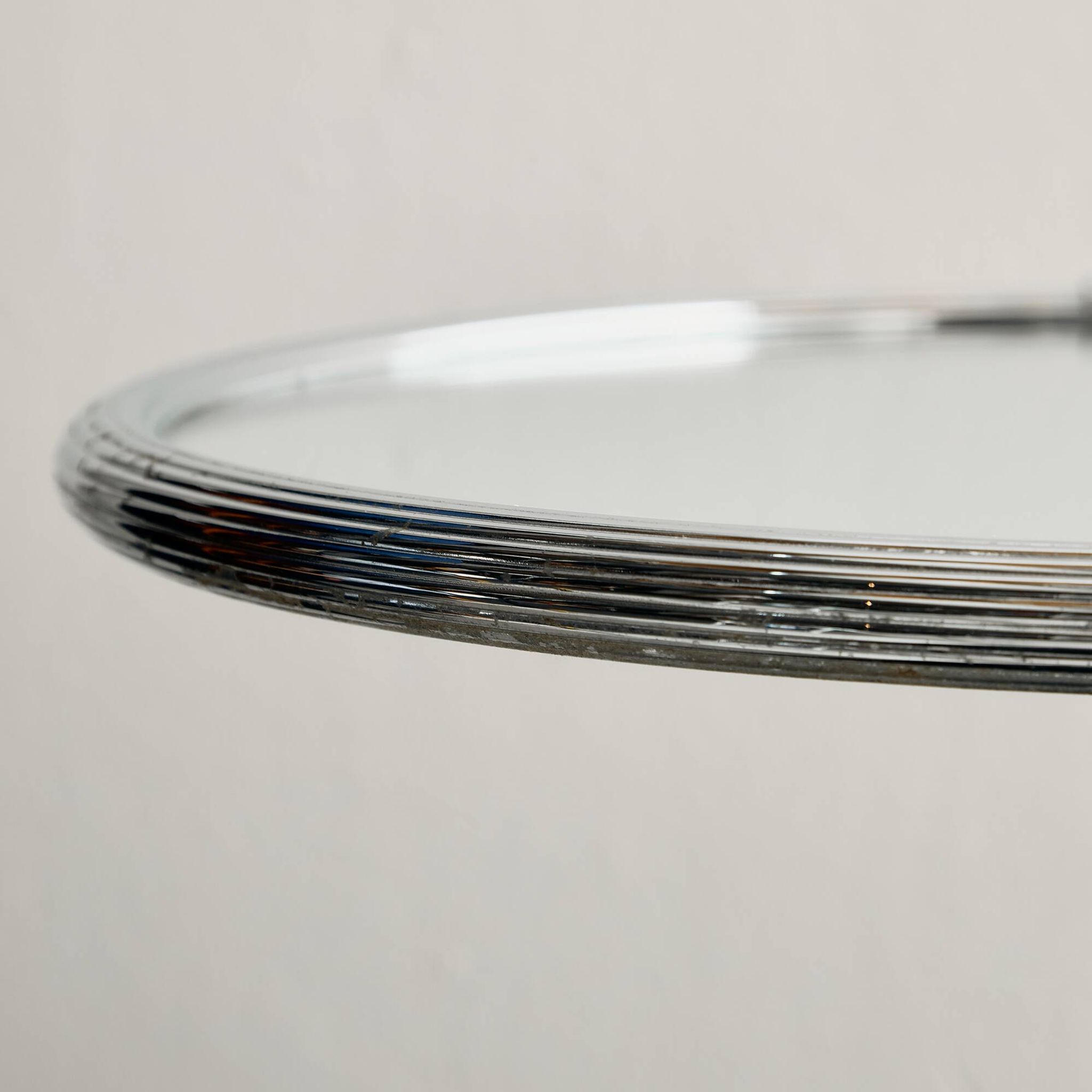 Framed metal mirror