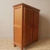 Armoire en chêne vintage pour poupée jouet ancien pieds compas années 50