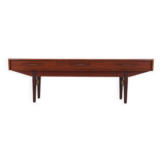 Teak lowboard, Danish design, 1970s, production: Denmark