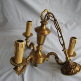 Massive brass chandelier