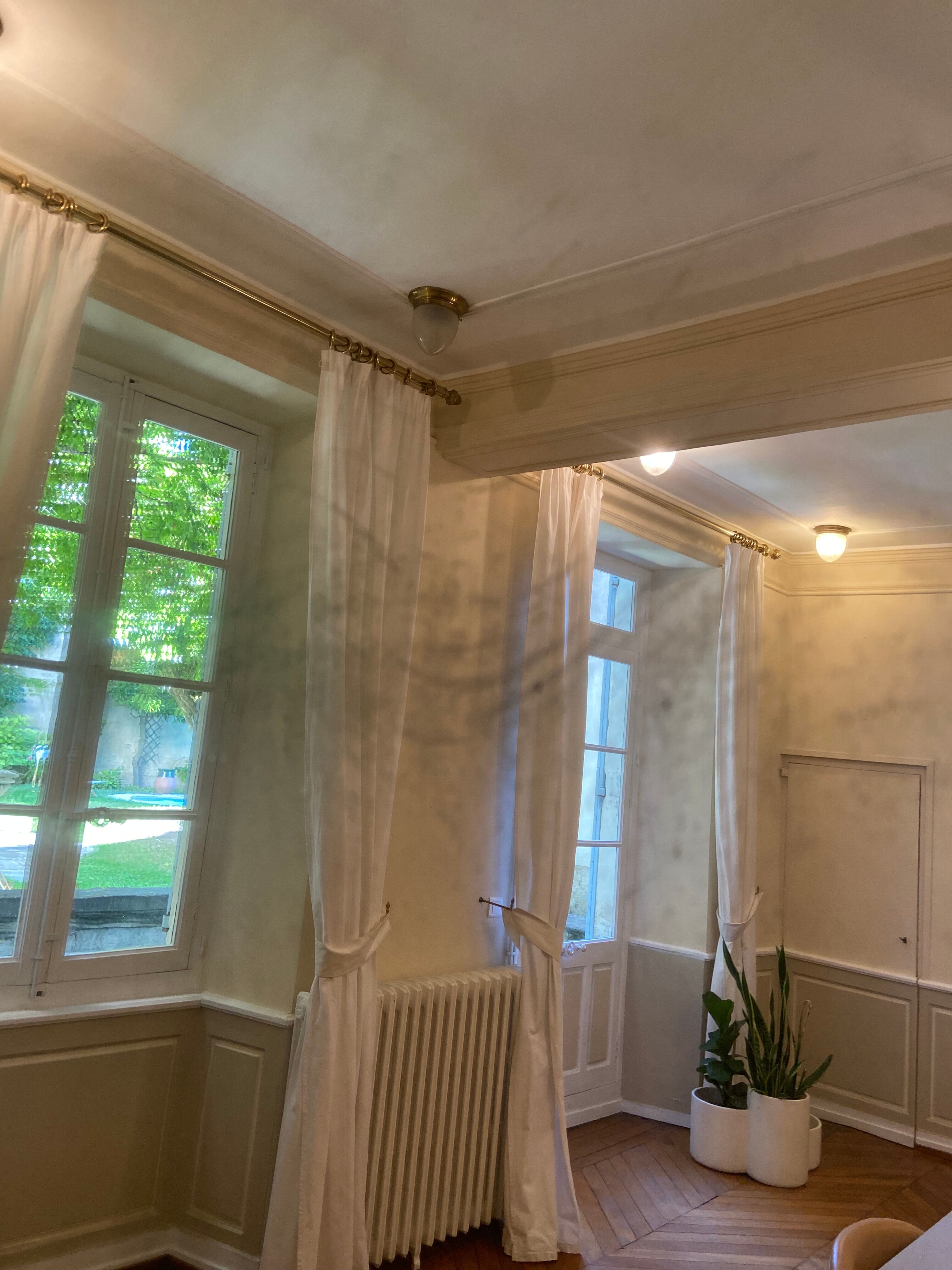 Old mercury mirror with pediment