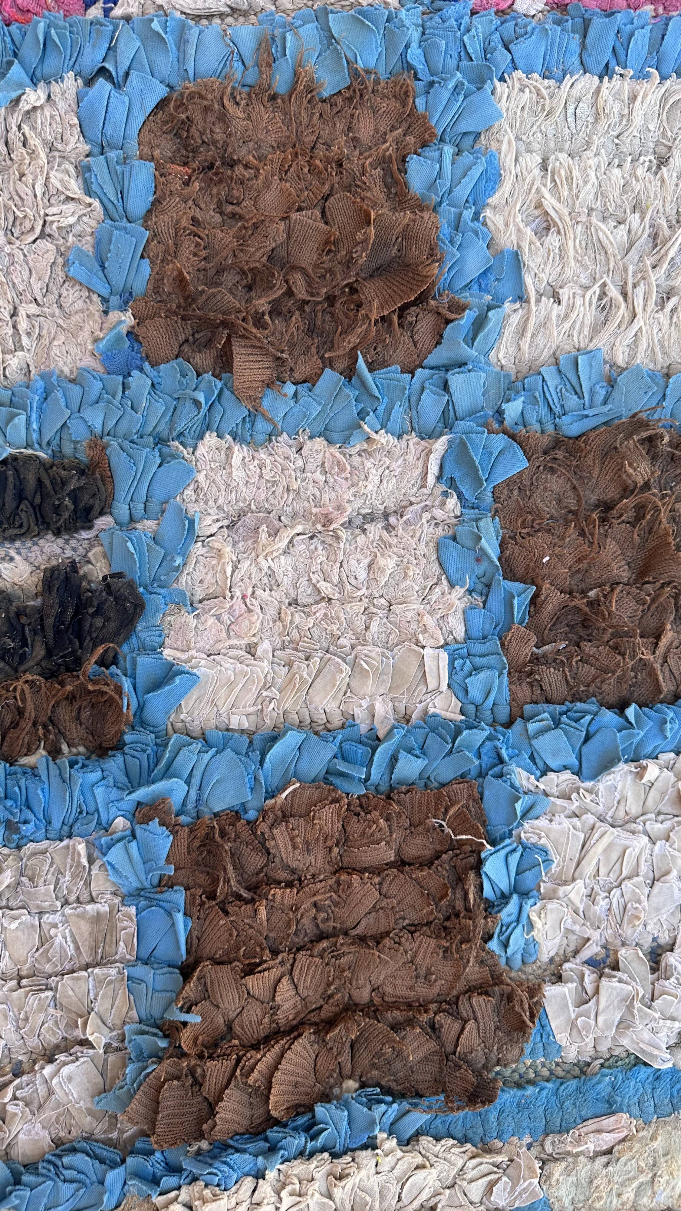 Moroccan Boucherouite Carpet - 112 x 176 cm