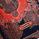Paire de tapis antiques faits main Senneh persans 52cm x 80cm (1900s)