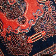 Paire de tapis antiques faits main Senneh persans 52cm x 80cm (années 1900)