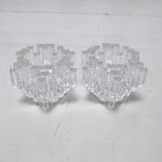 Paire de bougeoirs plexiglas années 70